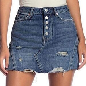 We the Free Distressed Denim Skirt Sz 26